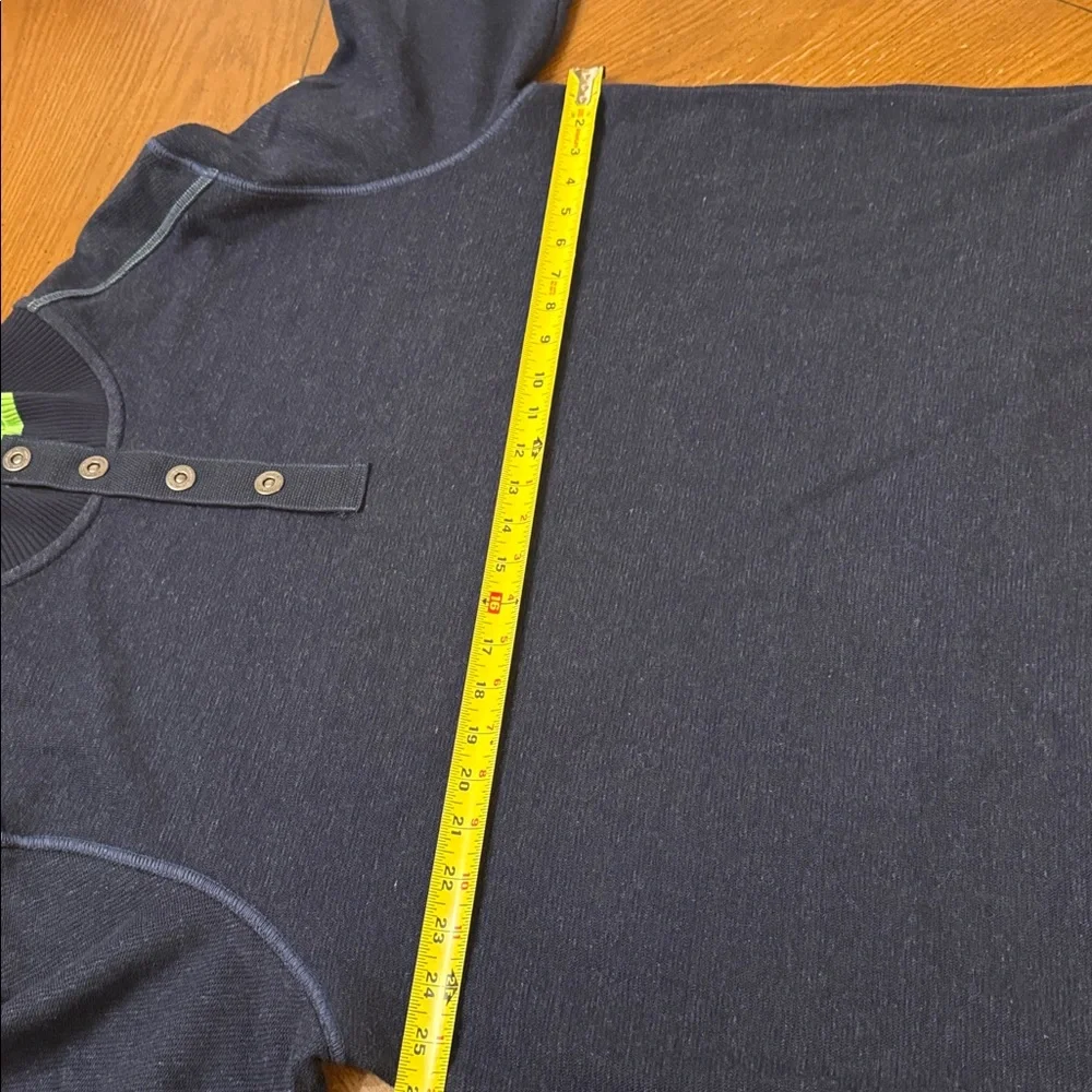 Seattle Seahawks Tommy Bahama NFL Mock Neck Henley Pullover XL Blue 100% Cotton